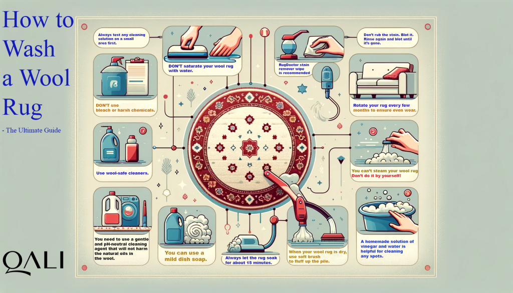 how to wash a wool rug