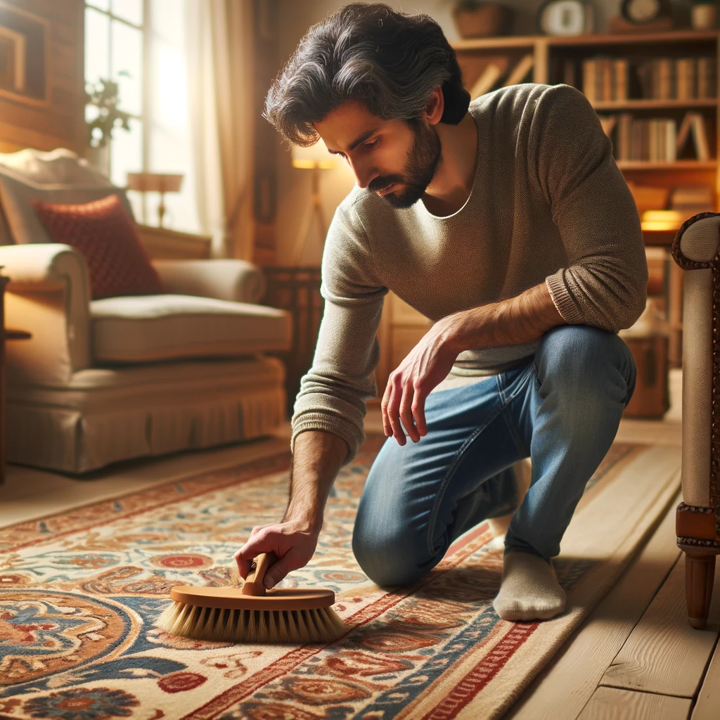 how to clean a high pile rug