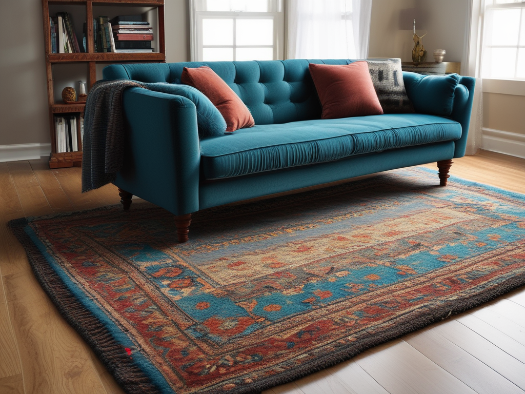 What Color Rug Goes With Blue Couch?