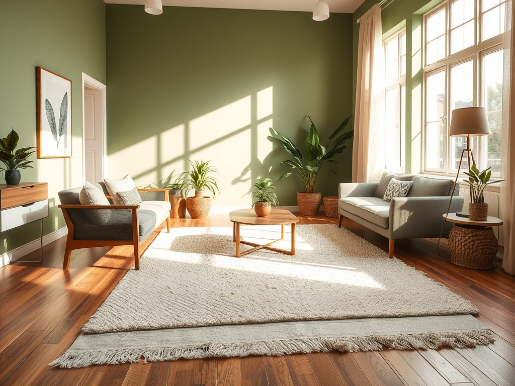 What Color Rug Goes With Sage Green Walls?