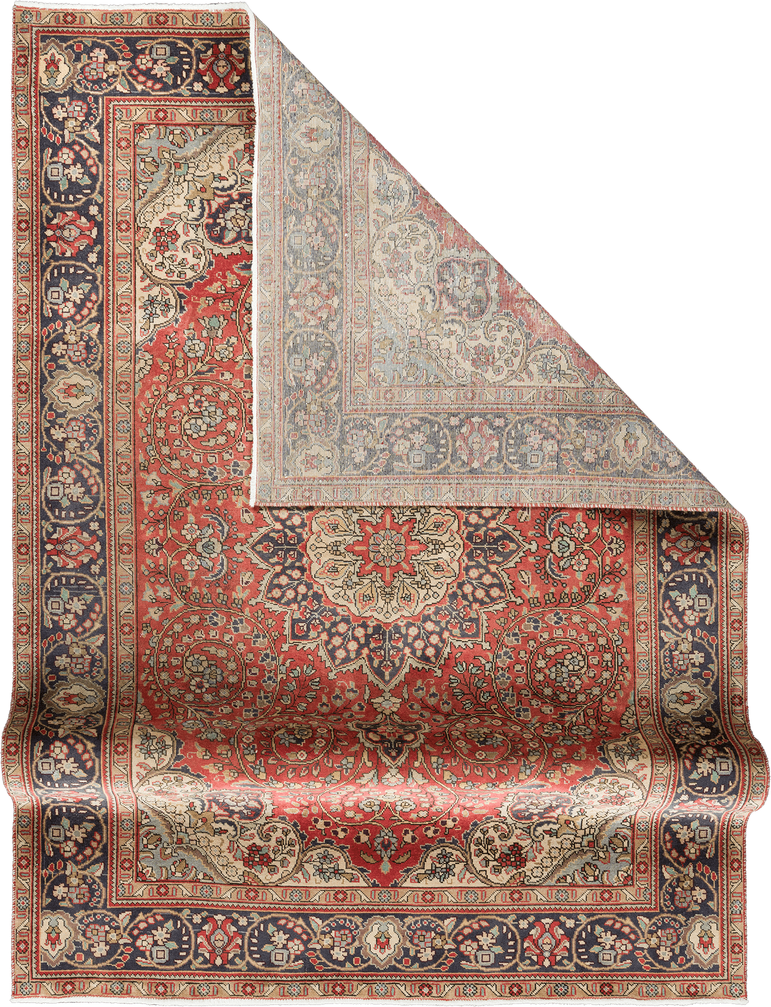 Patina Tabriz Rectangle Red Rug 7x10 Wool-Cotton