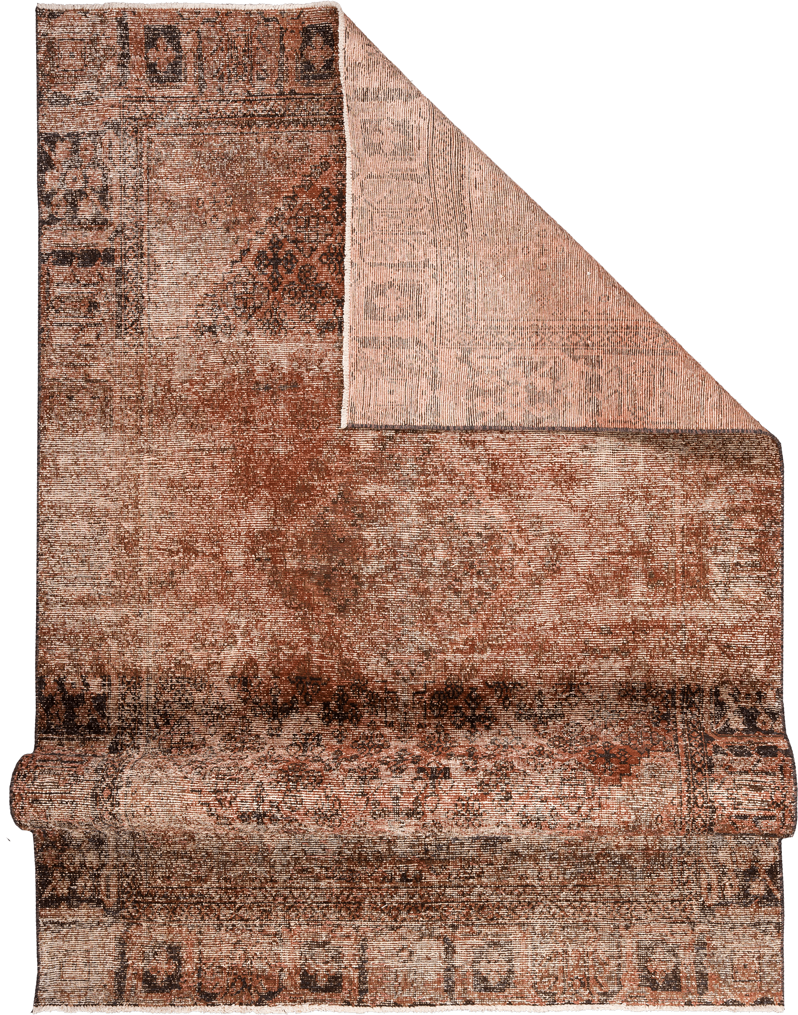 Colorful Vintage Josheqan Rectangle Orange Rug 6x10 Wool-Cotton