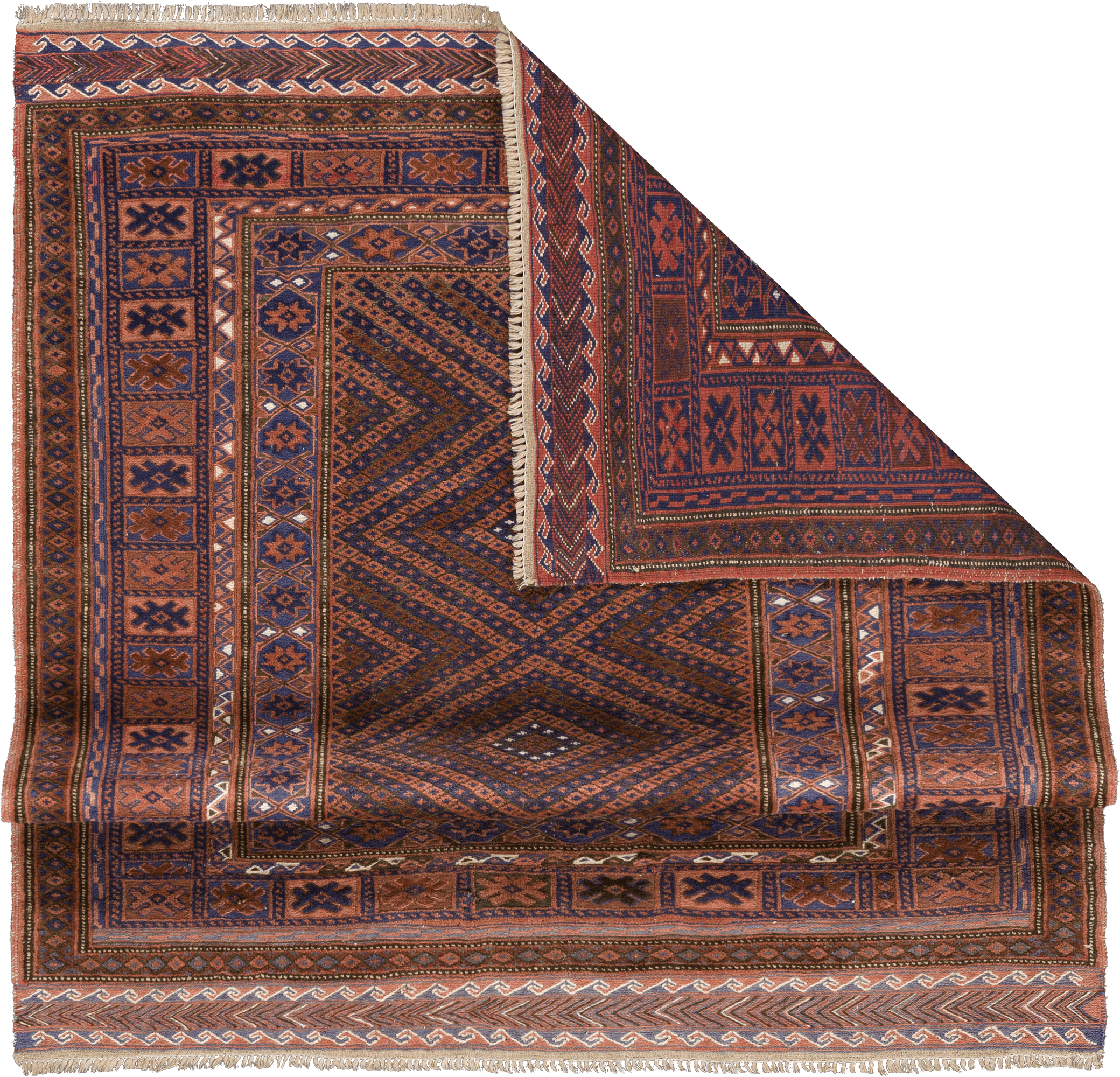 Kilim Northeastern Persia Square Red Rug 4x5 Wool