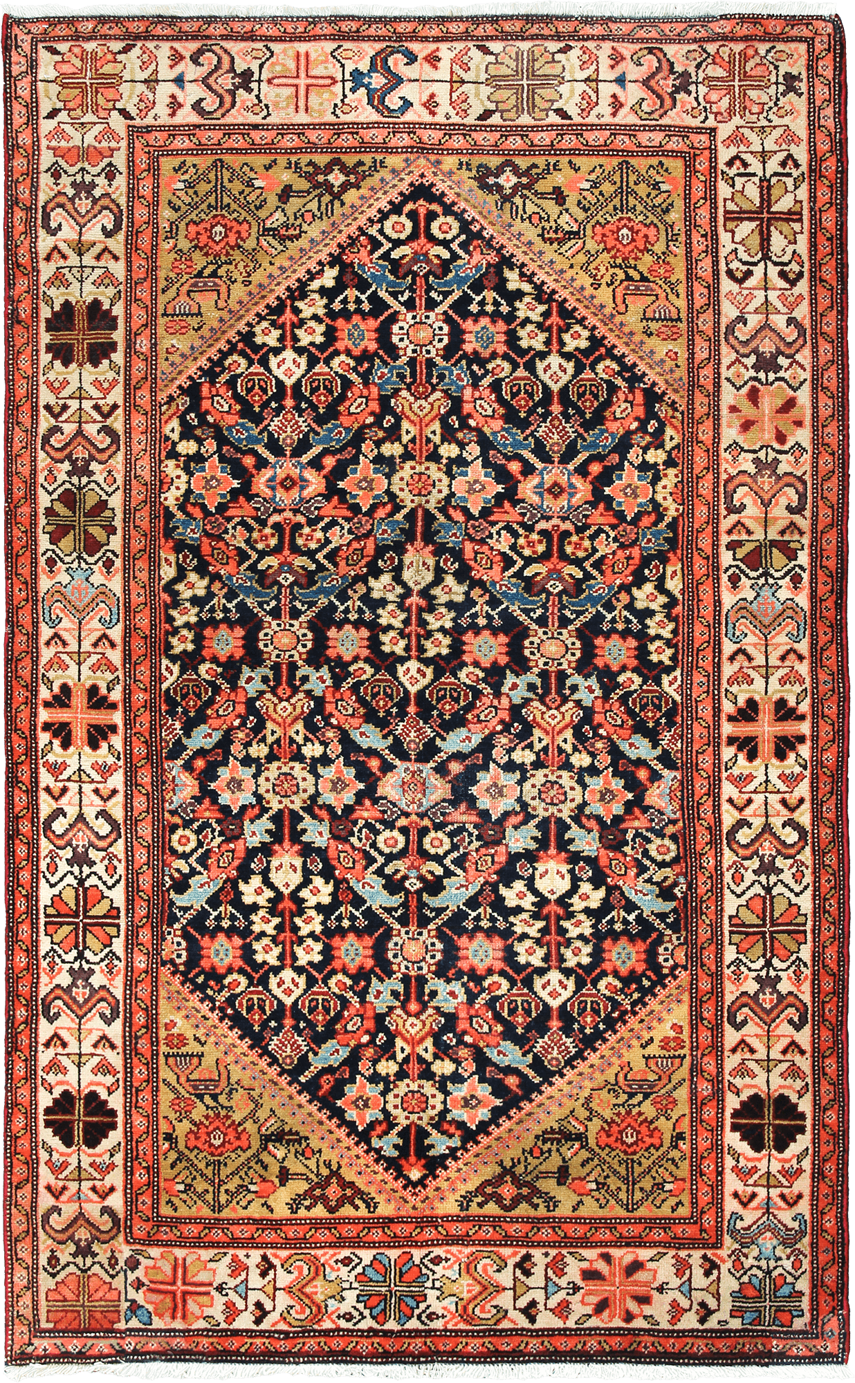 Heritage Malayer Rectangle Multicolored Rug 4x7 Wool-Cotton