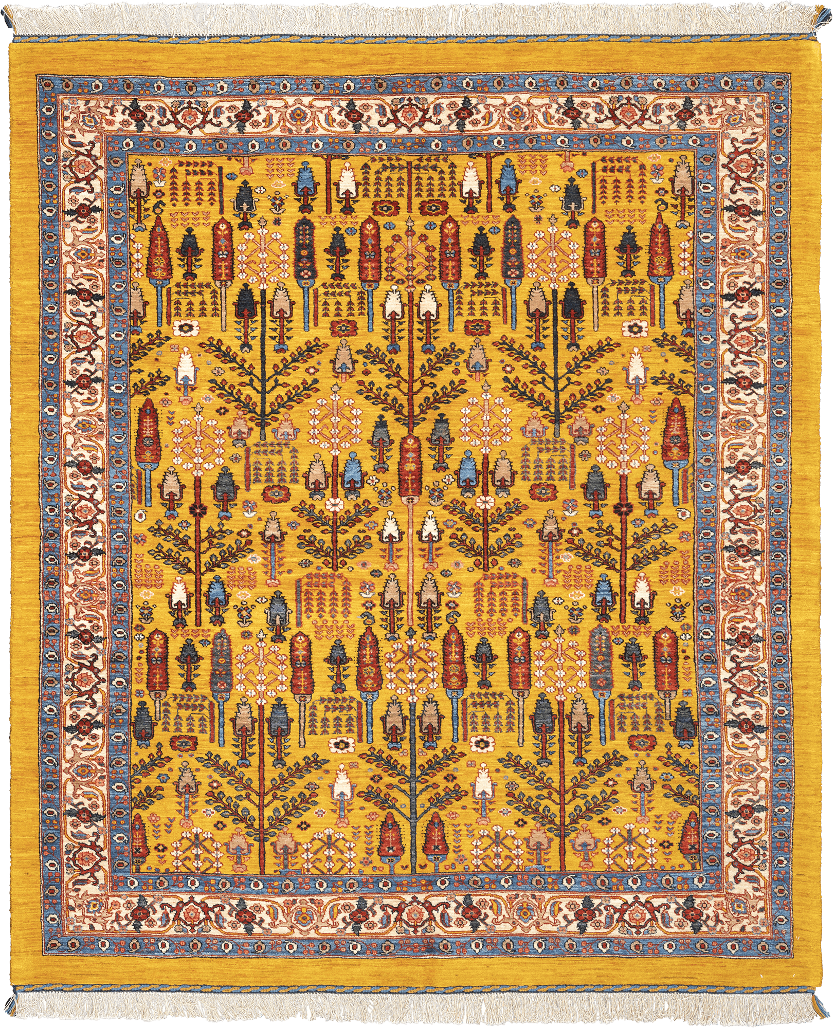 Newly Woven Heritage Bidjar Rectangle Yellow Rug 6x7 Wool-Cotton