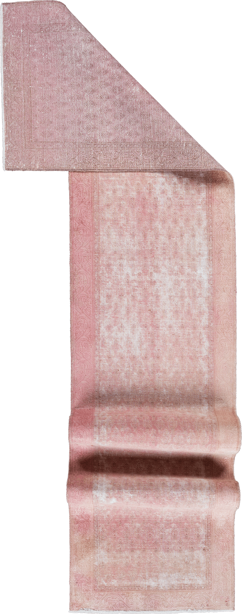 Modern Sarouk Runner Pink Rug 3x12 Wool-Cotton