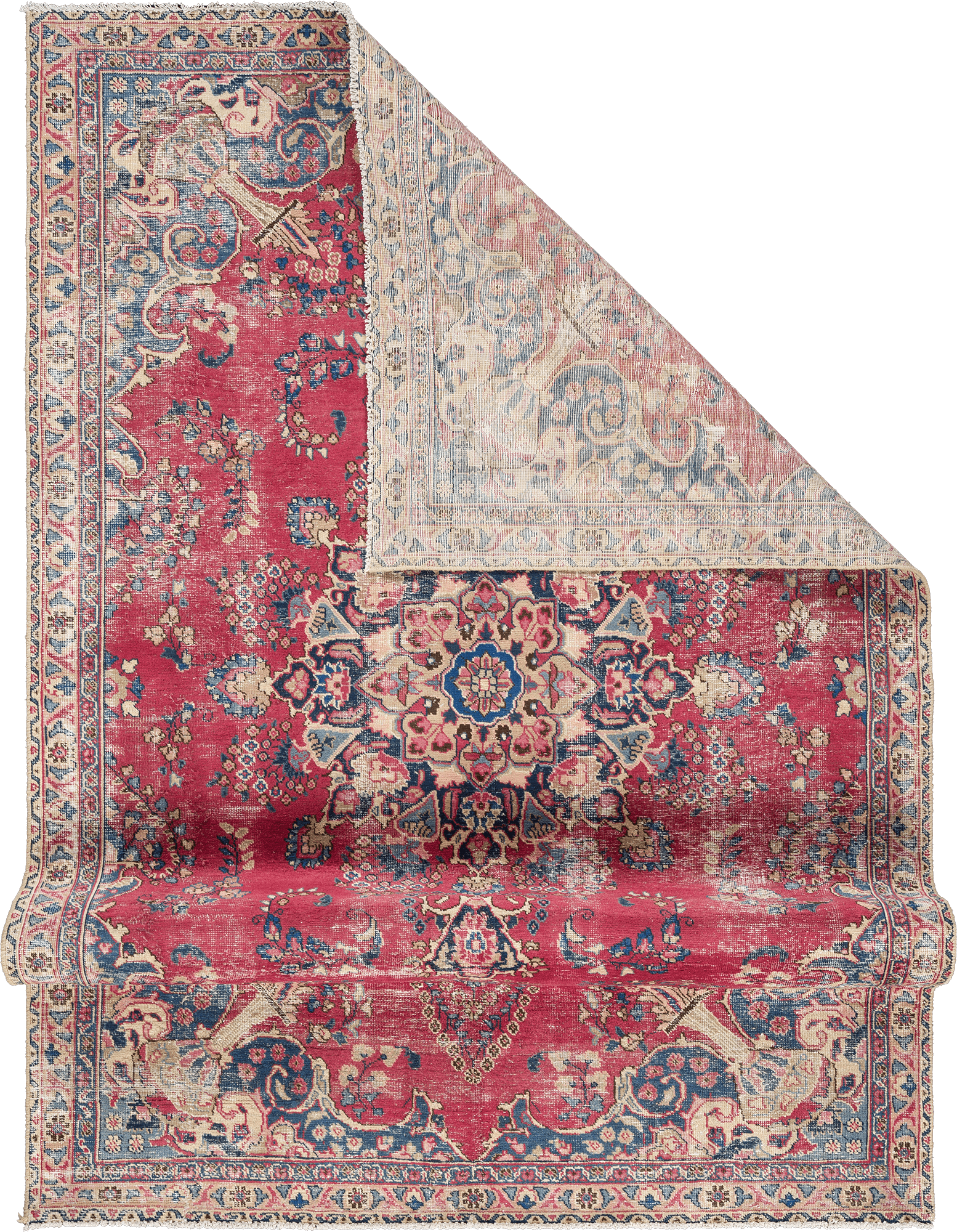 Patina Tabriz Rectangle Red Rug 6x9 Wool-Cotton