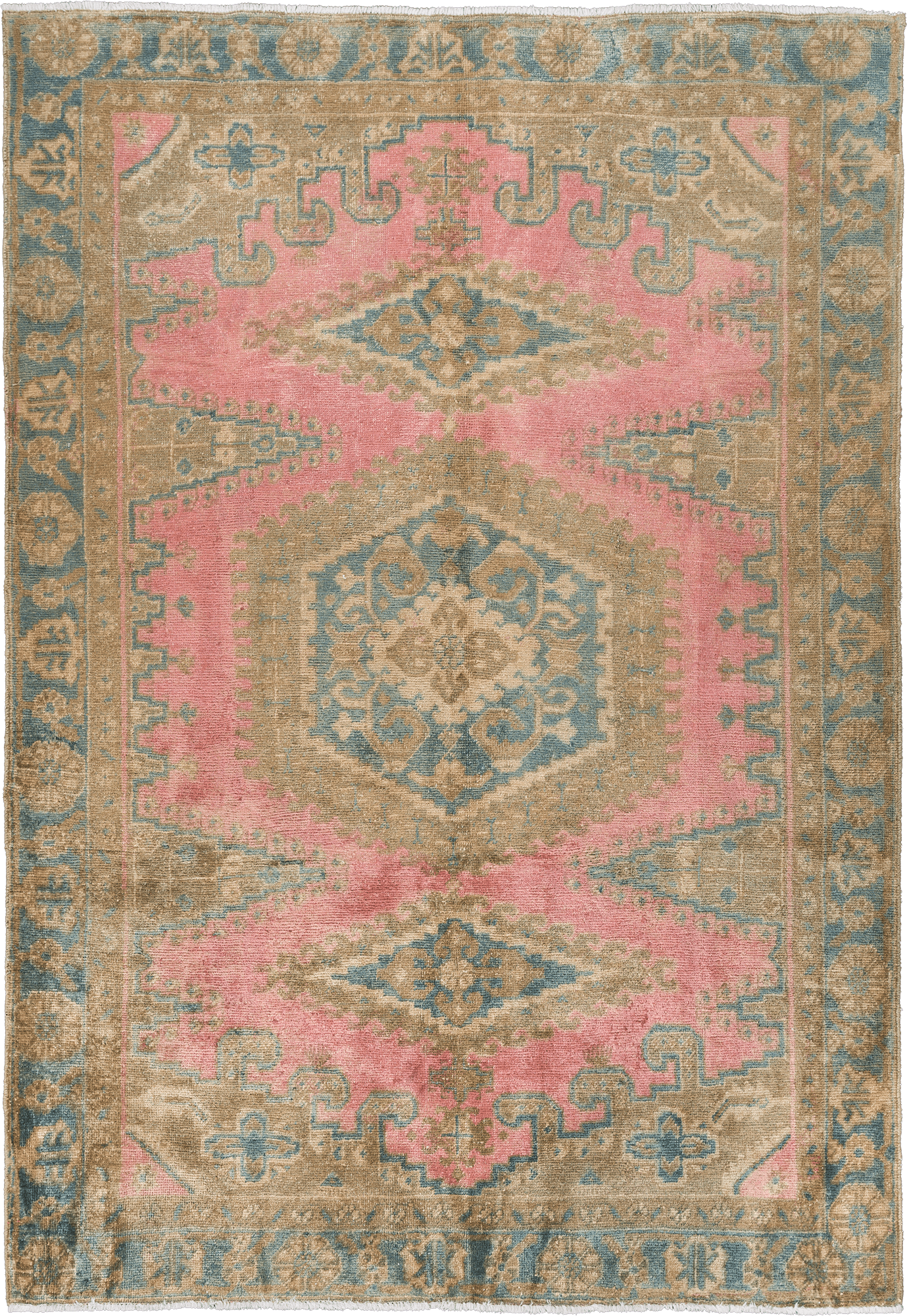 Patina Viss Rectangle Pink Rug 6x9 Wool-Cotton