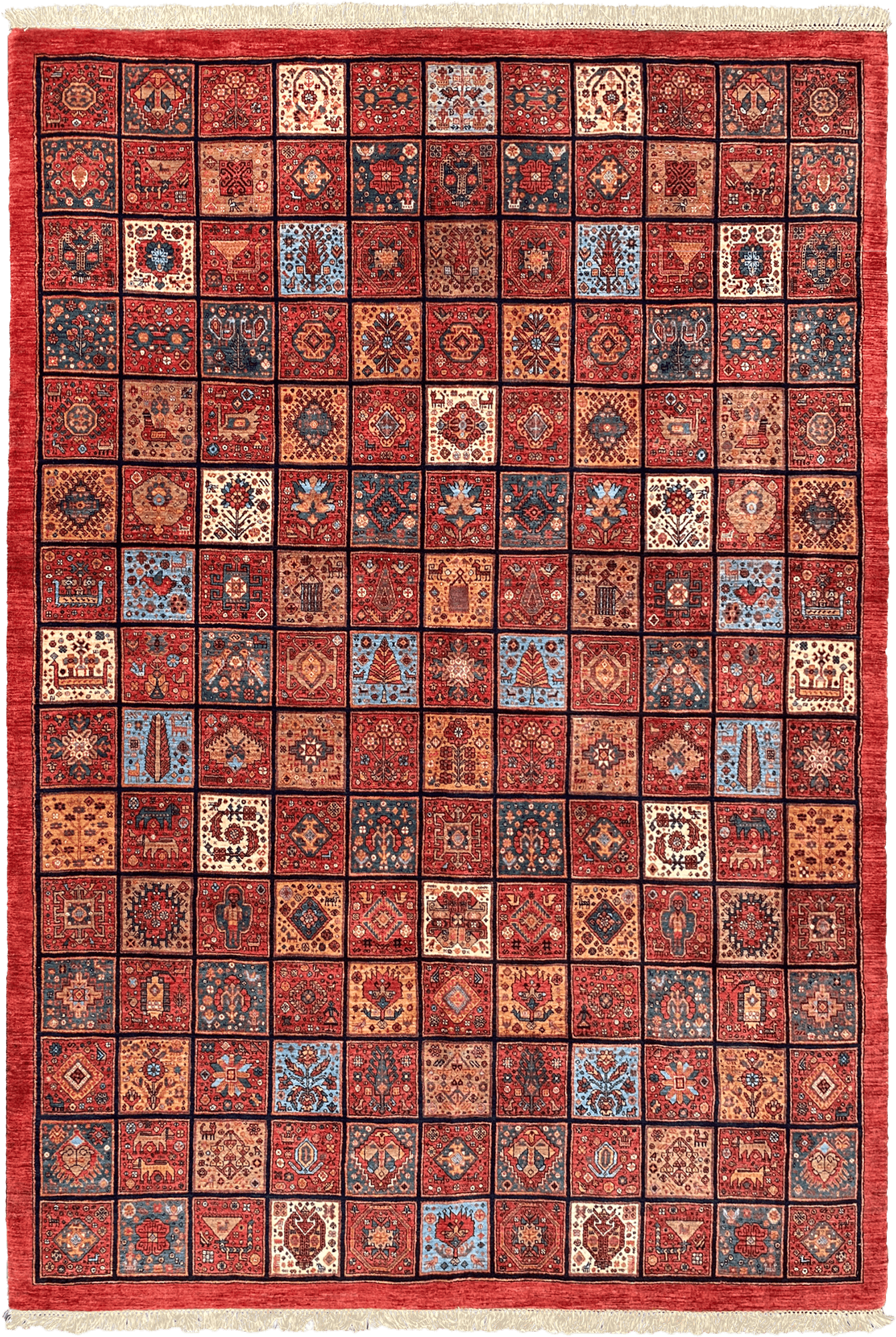 Heritage Qashqai Rectangle Multicolored Rug 7x10 Wool-Cotton