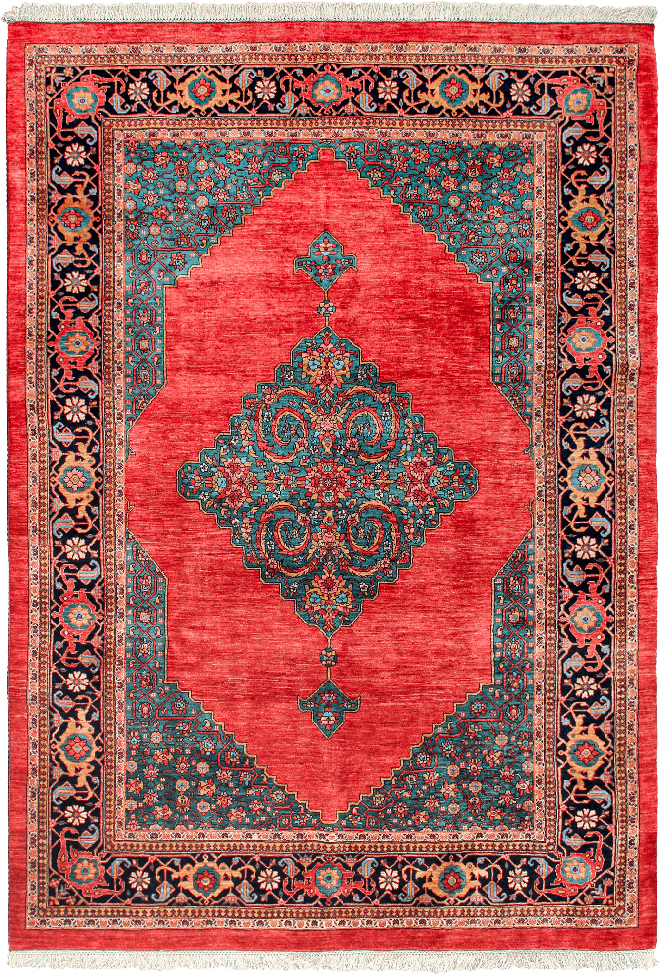 Heritage Bidjar Rectangle Red Rug 7x10 Wool-Cotton