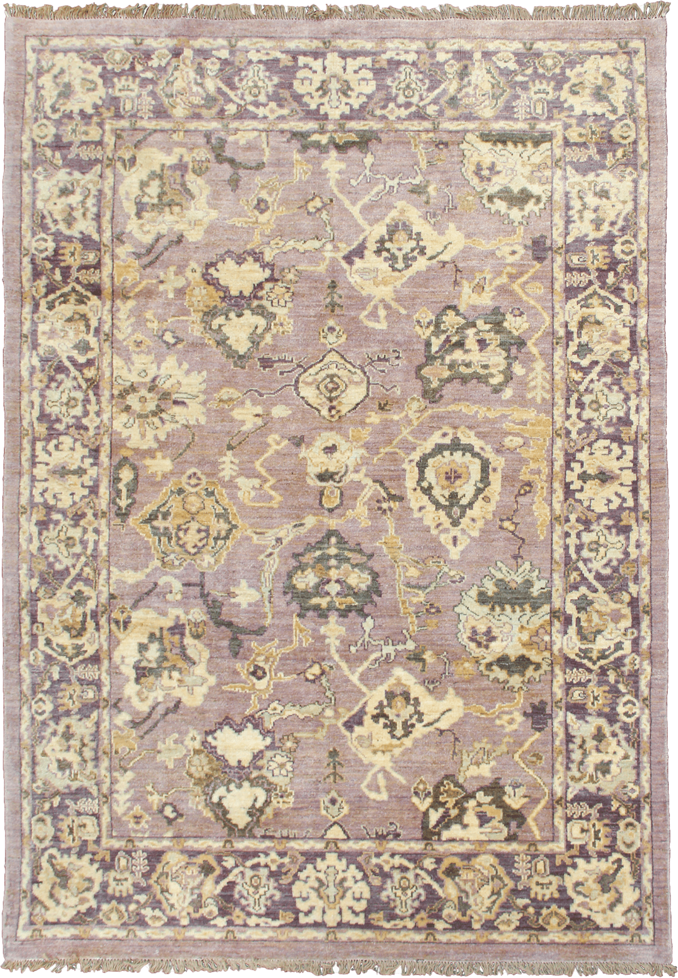 Heritage Sultanabad Rectangle Purple Rug 7x10 Wool-Cotton