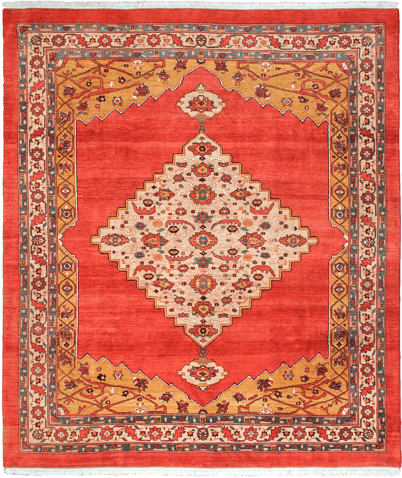 Heritage Bidjar Rectangle Red Rug 8x9 Wool-Cotton