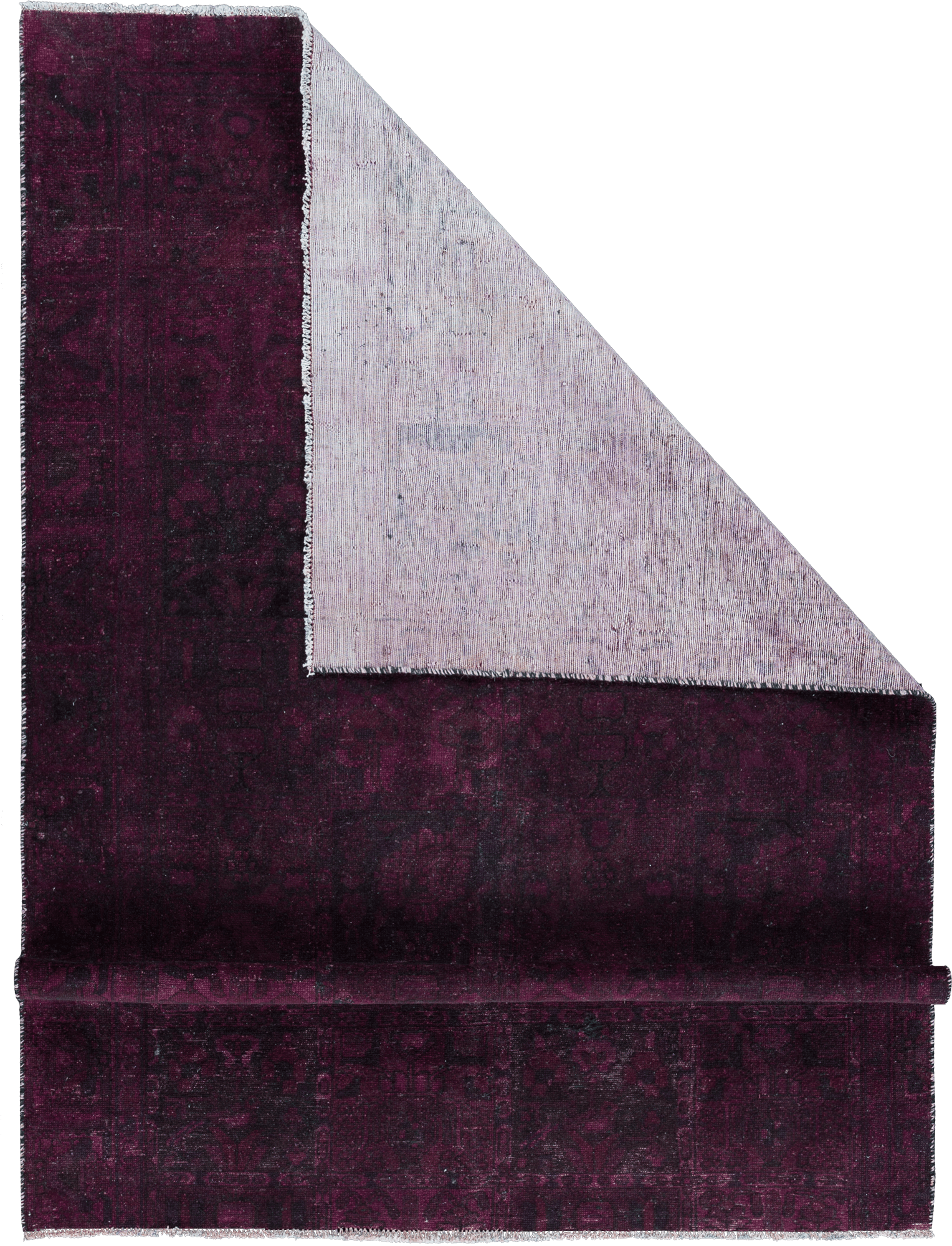 Colorful Vintage Tabriz Rectangle Purple Rug 4x6 Wool-Cotton