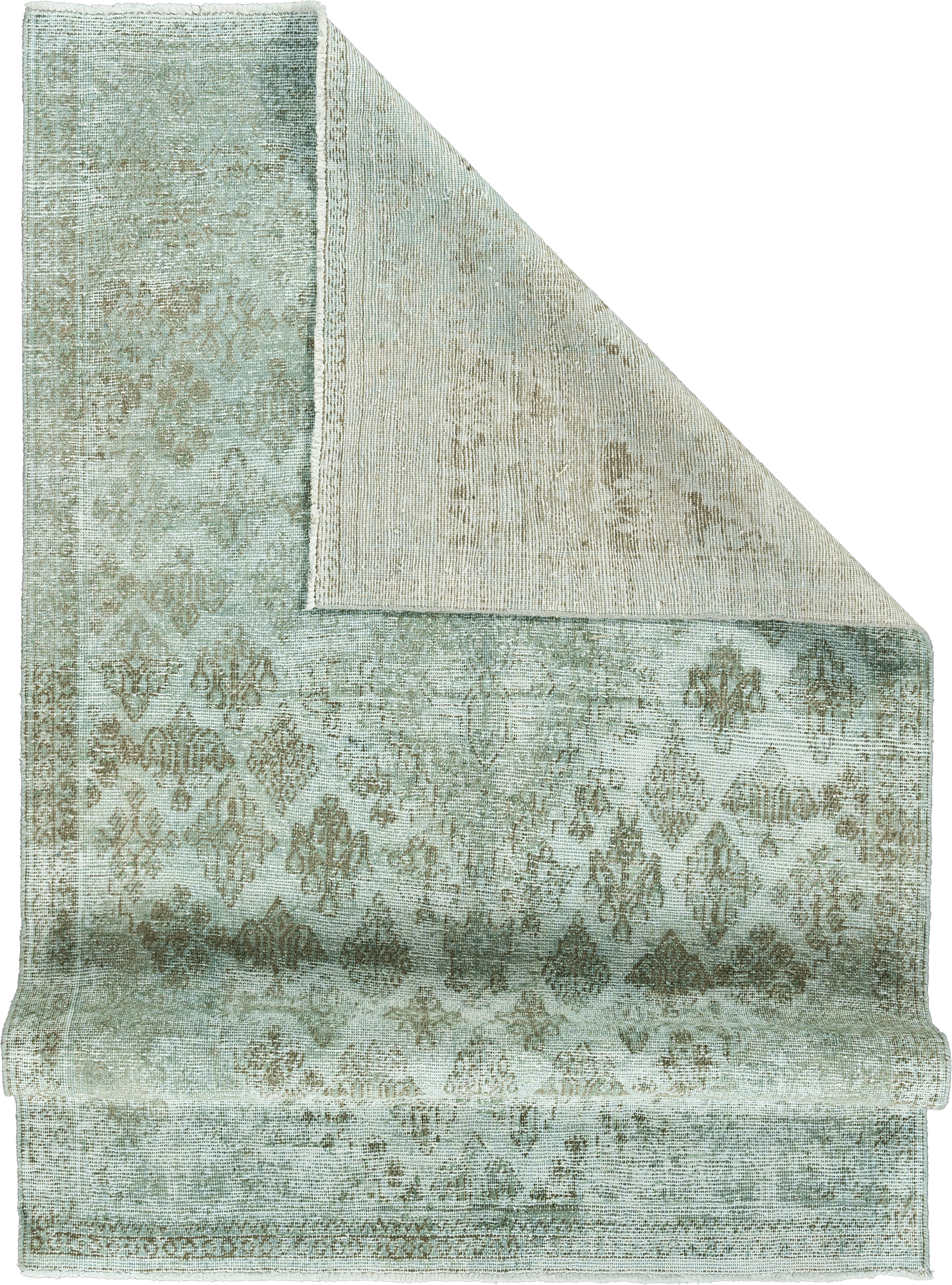 Colorful Vintage Josheqan Rectangle Turquoise Rug 5x8 Wool-Cotton