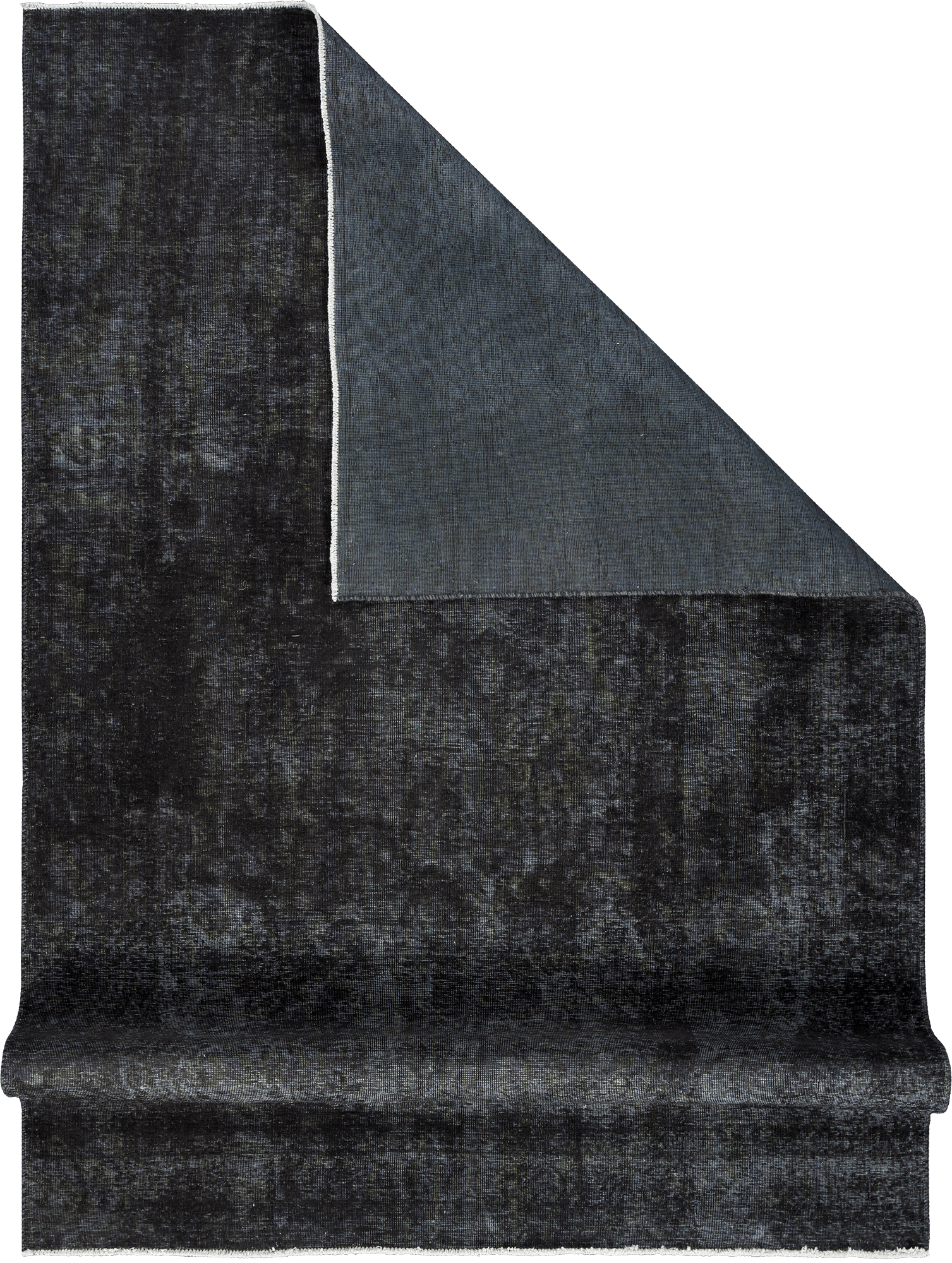 Colorful Vintage Tabriz Rectangle Black Rug 6x9 Wool-Cotton