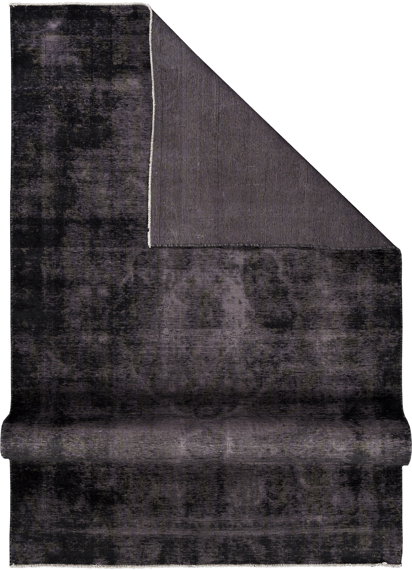 Colorful Vintage Tabriz Rectangle Black Rug 6x9 Wool-Cotton