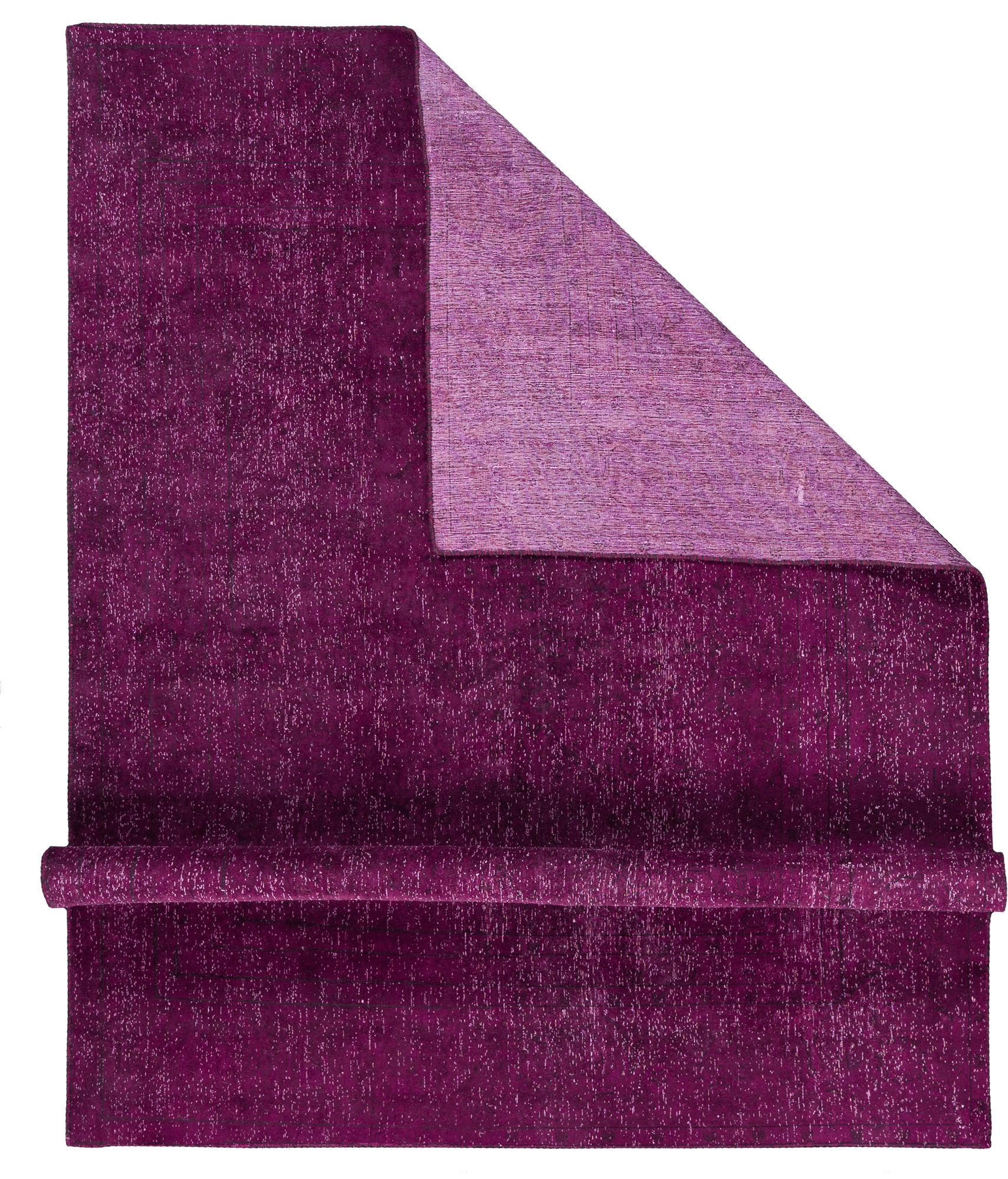 Colorful Vintage Tabriz Rectangle Purple Rug 7x9 Wool-Cotton