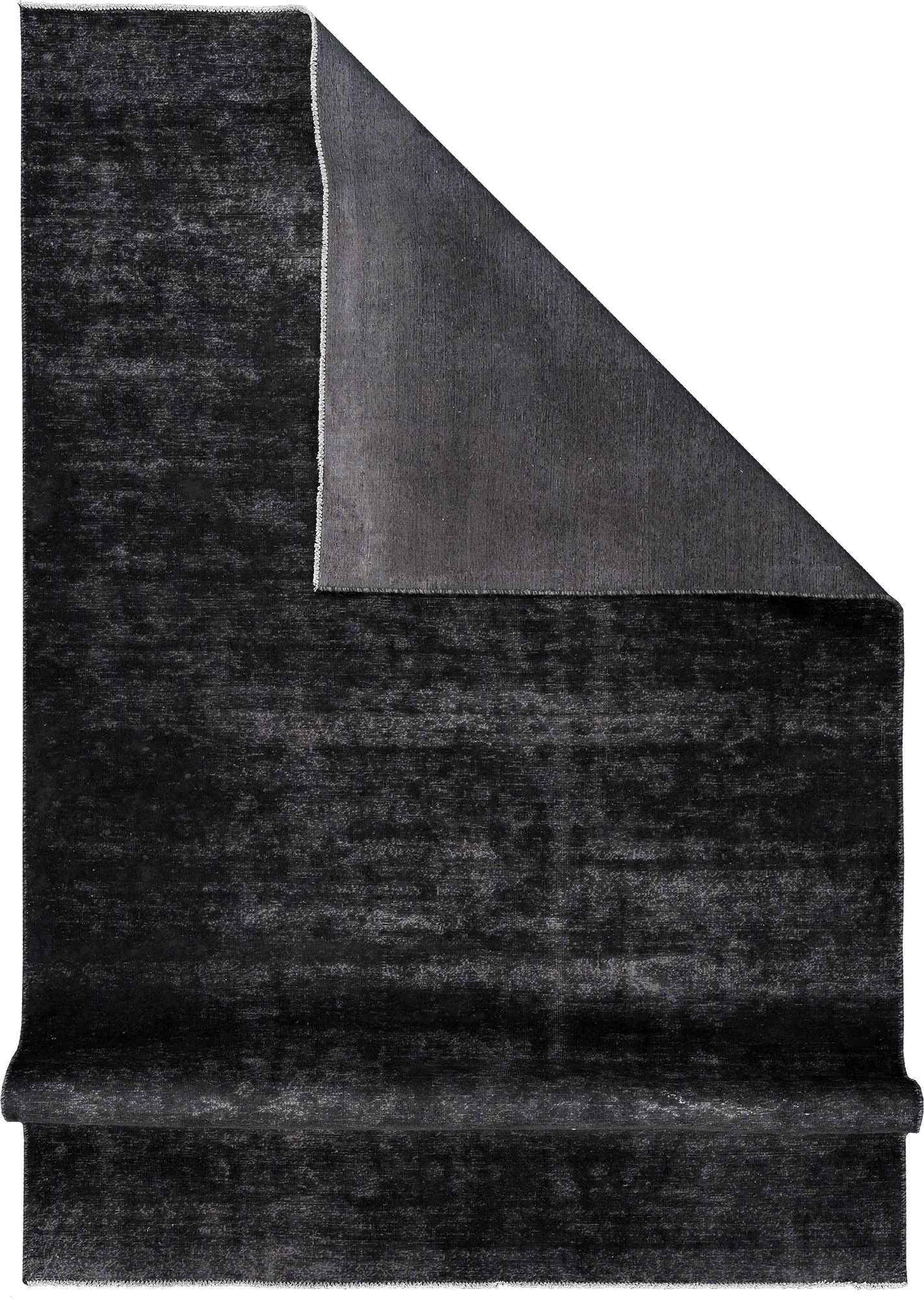 Colorful Vintage Tabriz Rectangle Black Rug 6x10 Wool-Cotton