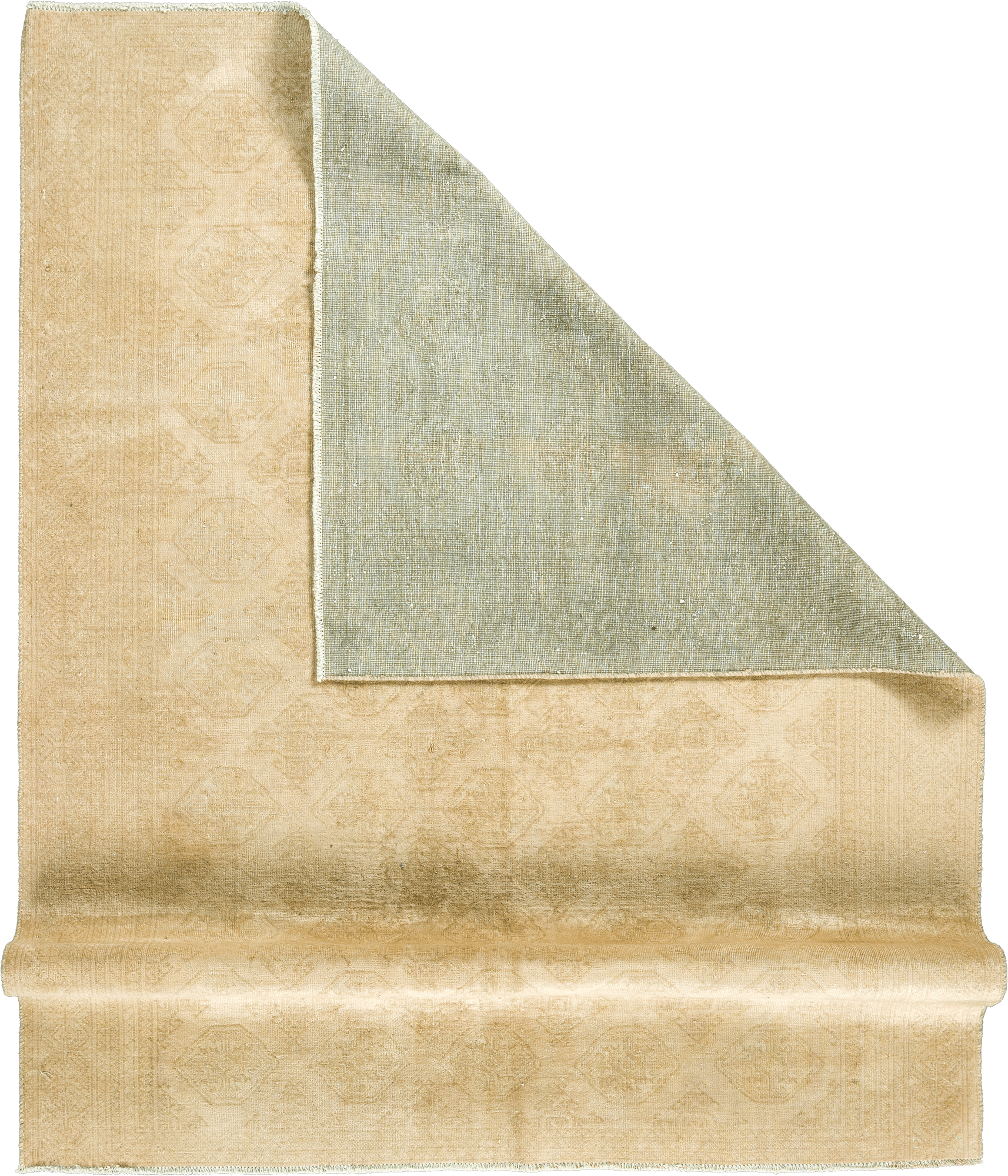 Modern Turkman Rectangle Beige Rug 6x8 Wool-Cotton