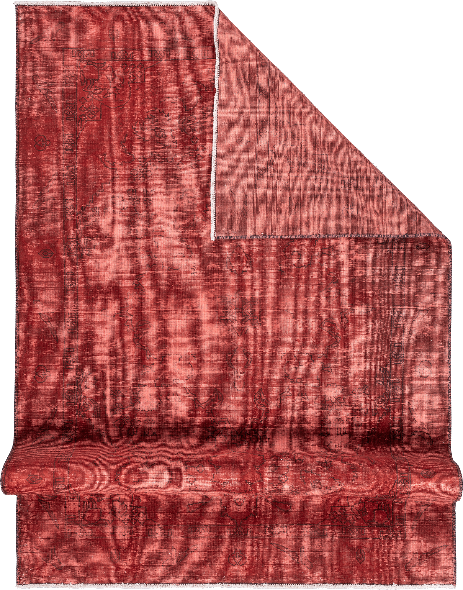 Colorful Vintage Tabriz Rectangle Red Rug 6x9 Wool-Cotton