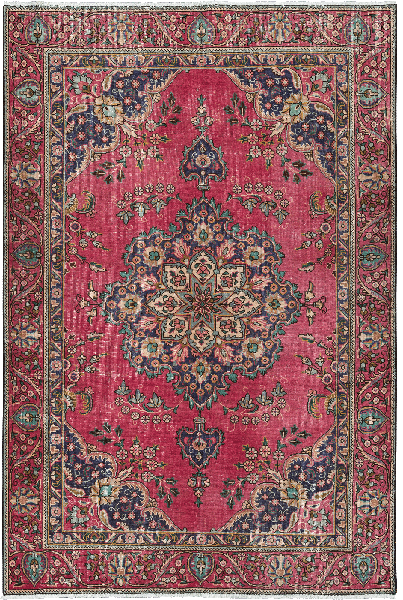 Patina Tabriz Rectangle Red Rug 6x9 Wool-Cotton