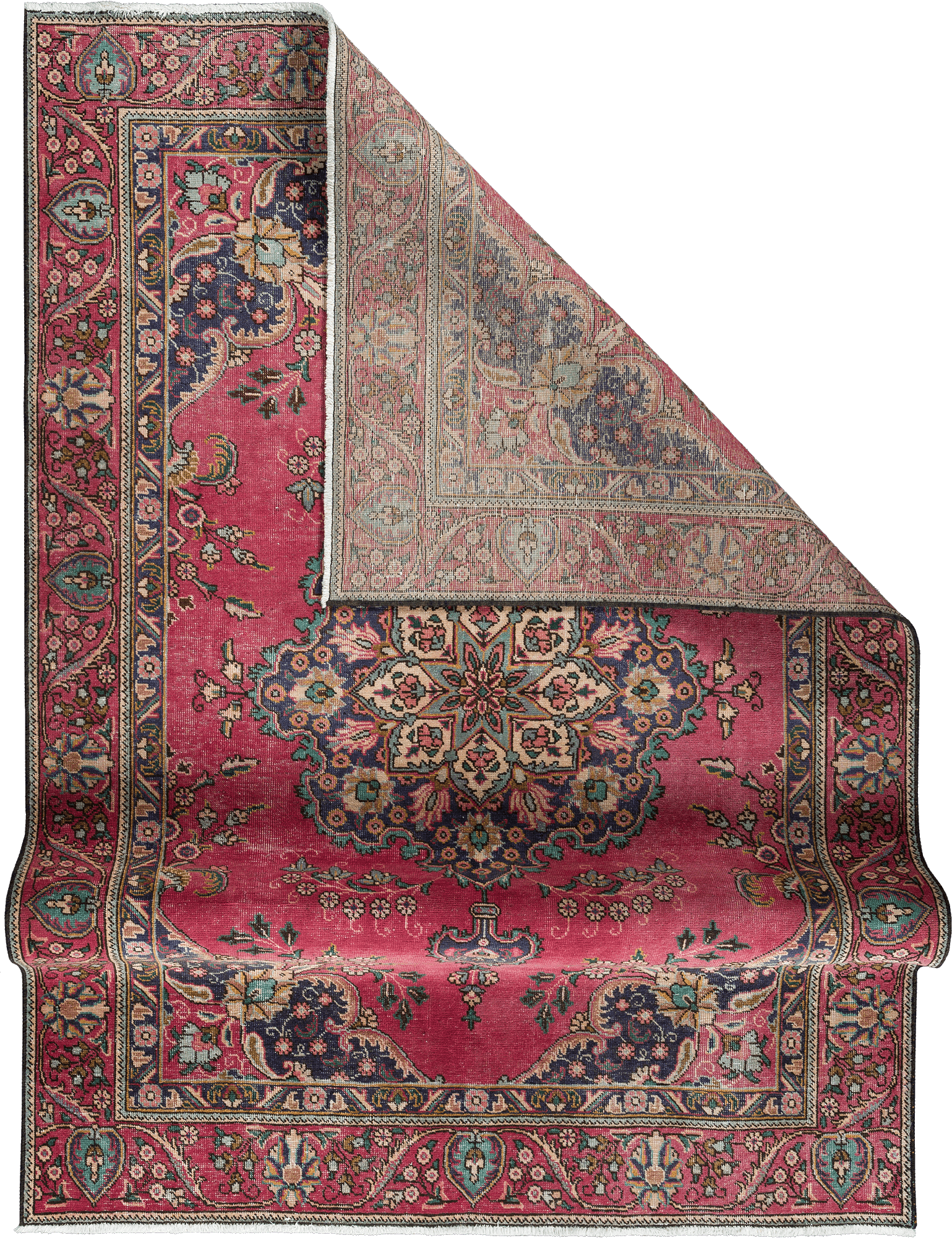 Patina Tabriz Rectangle Red Rug 6x9 Wool-Cotton