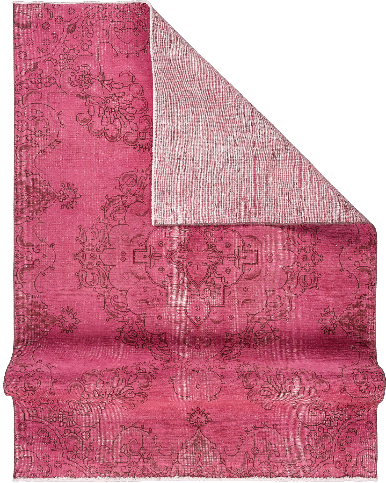 Colorful Vintage Tabriz Rectangle Red Rug 6x9 Wool-Cotton