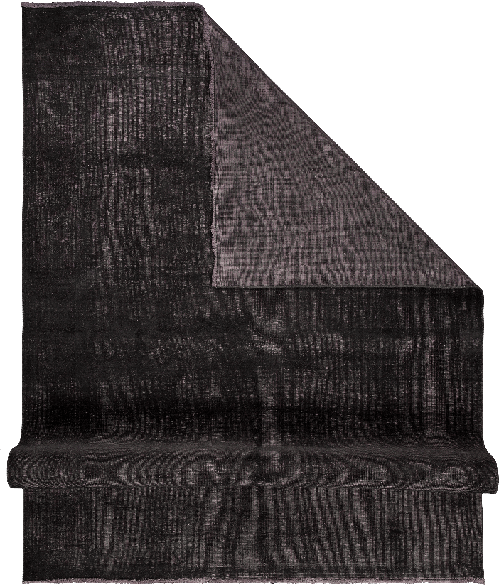 Colorful Vintage Tabriz Rectangle Black Rug 7x10 Wool-Cotton