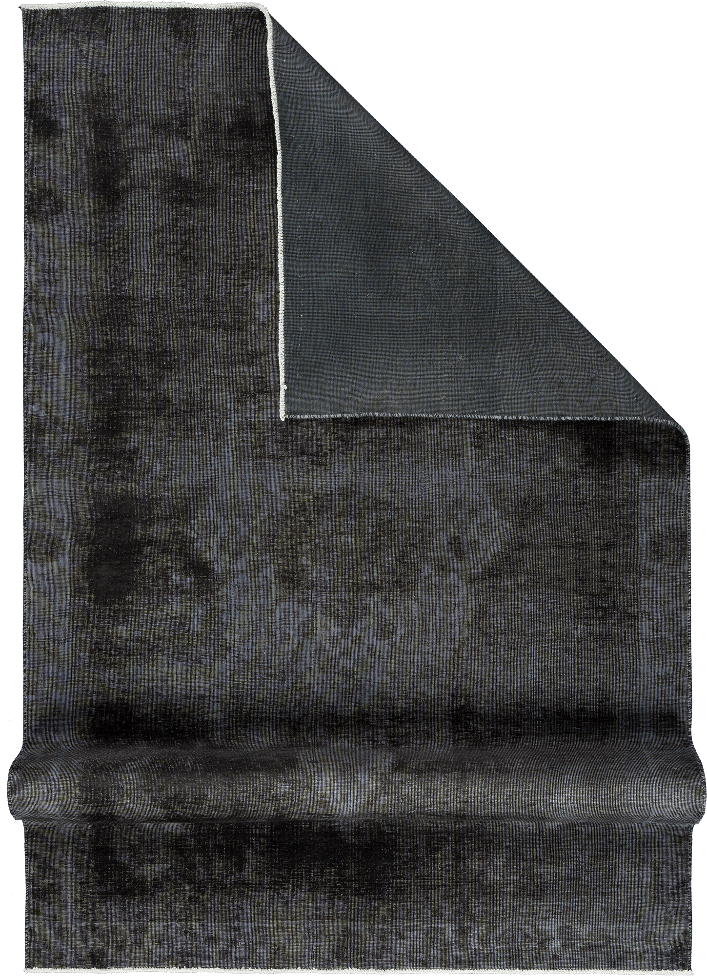 Colorful Vintage Tabriz Rectangle Black Rug 6x9 Wool-Cotton