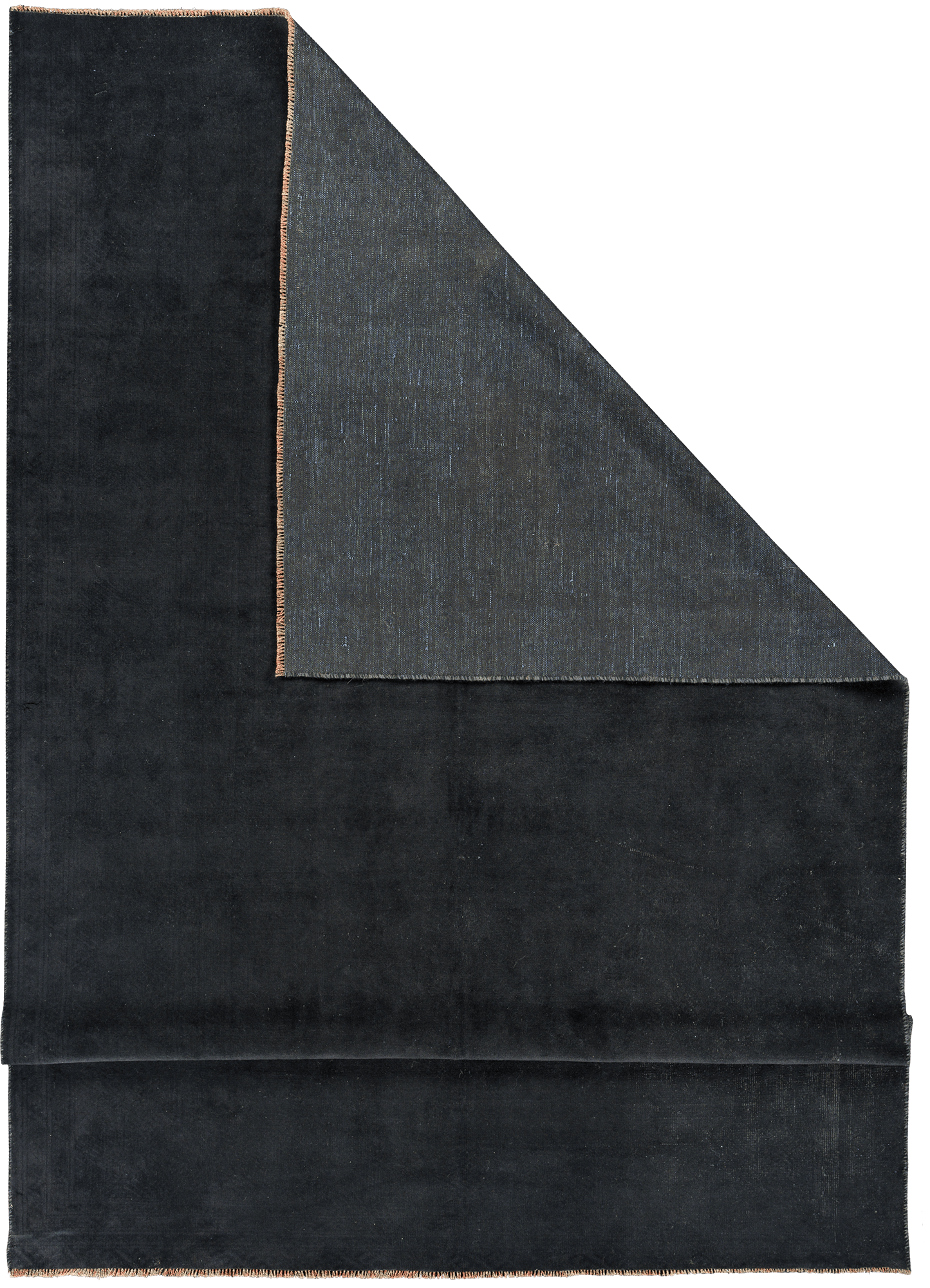 Colorful Vintage Tabriz Rectangle Black Rug 6x10 Wool-Cotton
