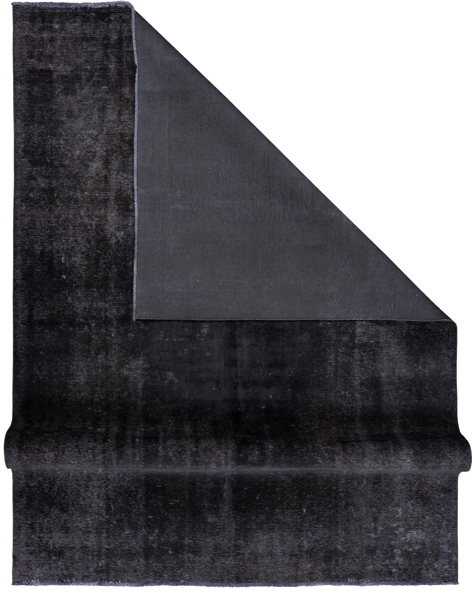 Colorful Vintage Tabriz Rectangle Black Rug 7x10 Wool-Cotton