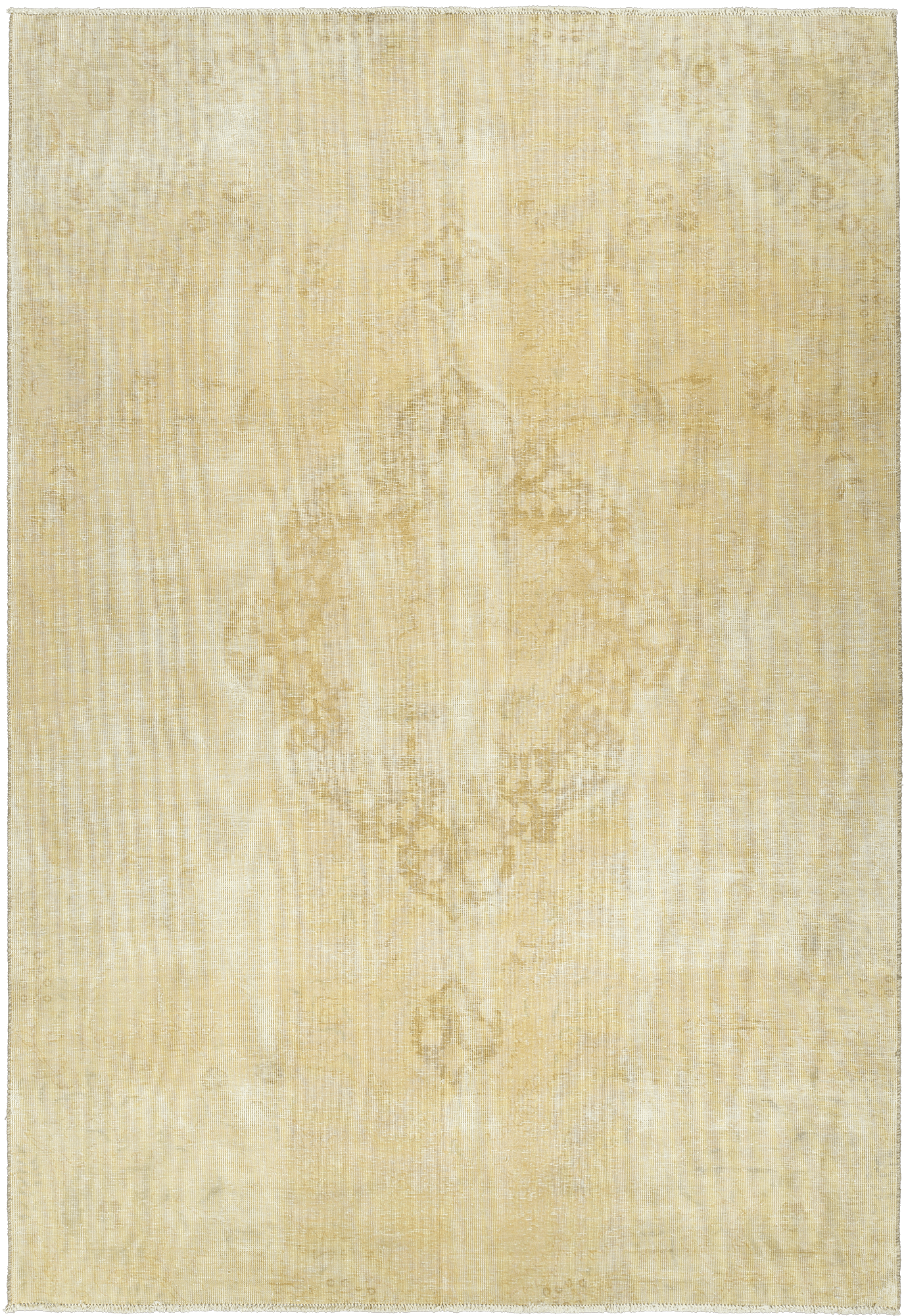 Modern Tabriz Rectangle Beige Rug 7x10 Wool-Cotton