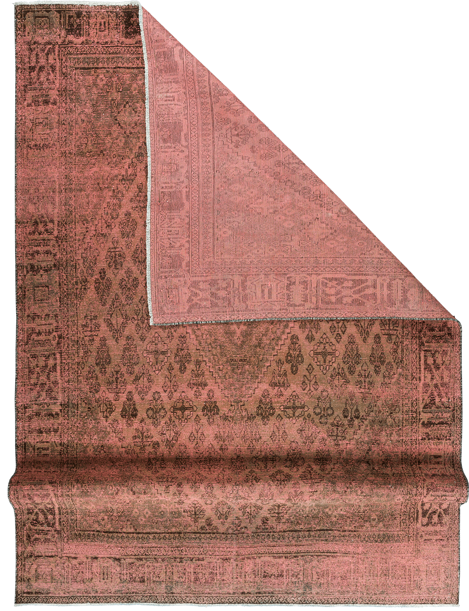 Colorful Vintage Josheqan Rectangle Pink Rug 8x11 Wool-Cotton