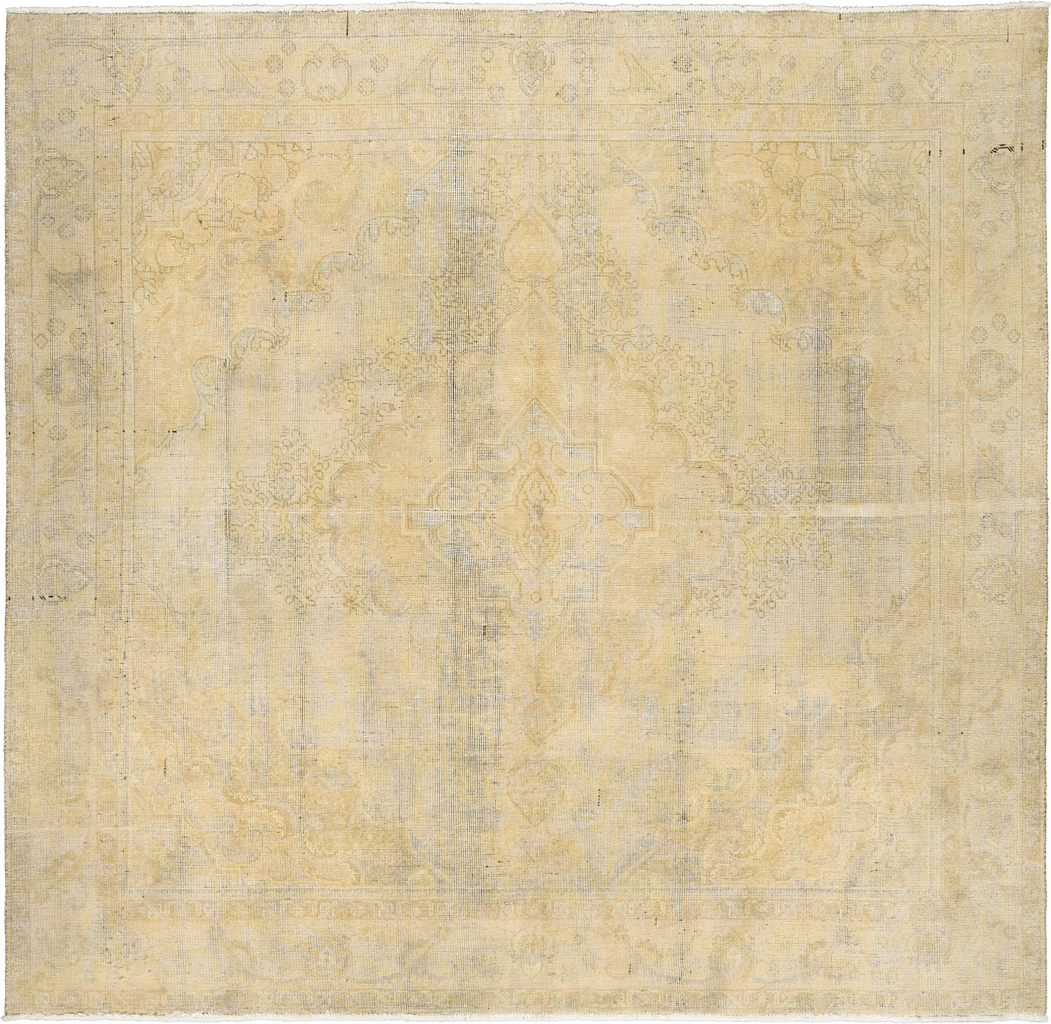 Modern Tabriz Square Beige Rug 9x9 Wool-Cotton