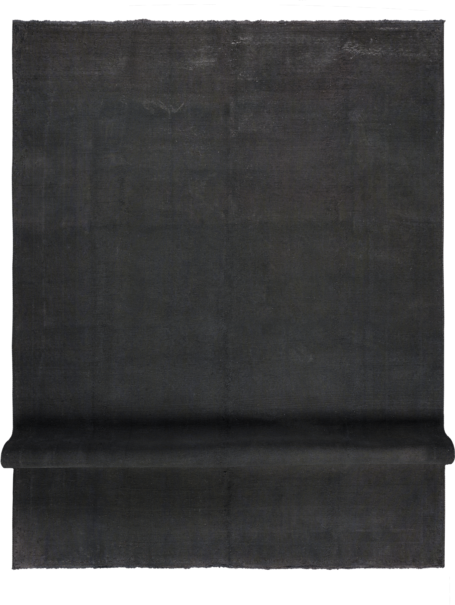 Colorful Vintage Tabriz Rectangle Black Rug 8x11 Wool-Cotton