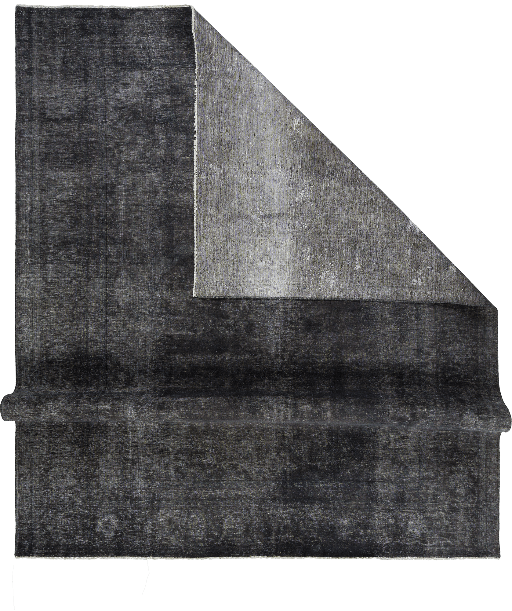 Colorful Vintage Tabriz Rectangle Black Rug 9x12 Wool-Cotton