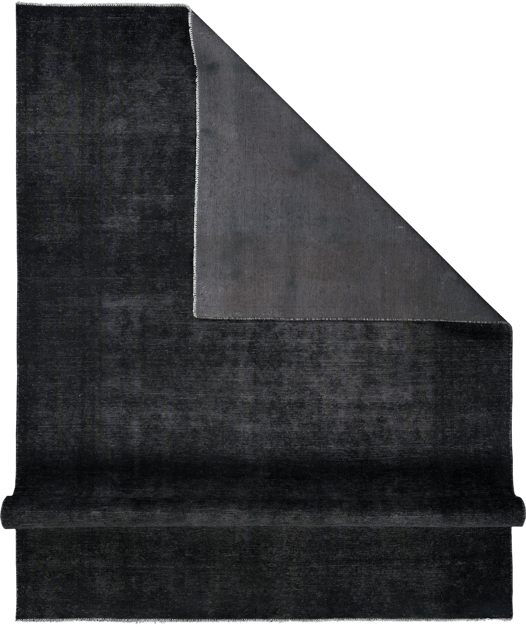 Colorful Vintage Tabriz Rectangle Black Rug 7x10 Wool-Cotton