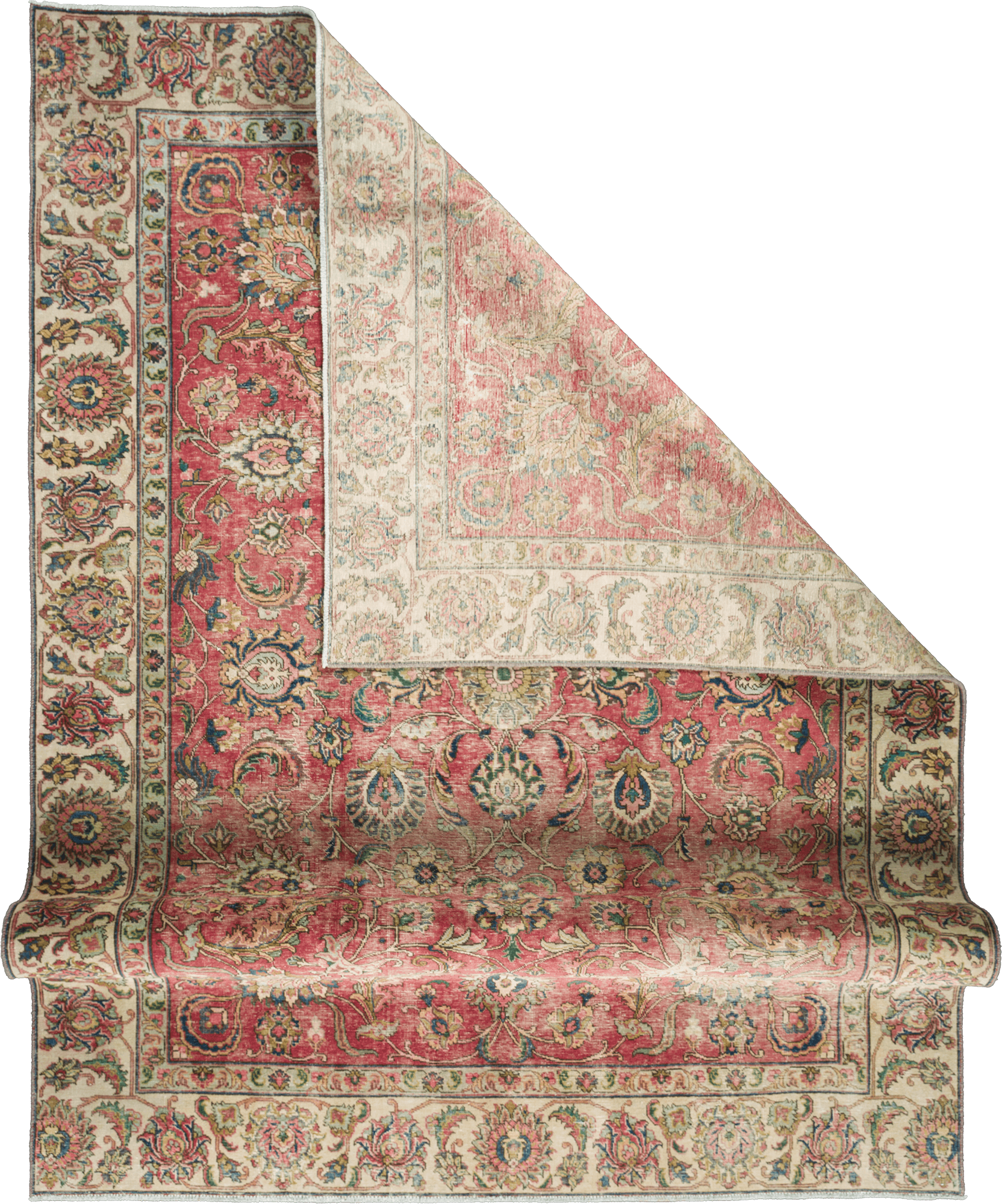 Patina Tabriz Rectangle Red Rug 8x11 Wool-Cotton