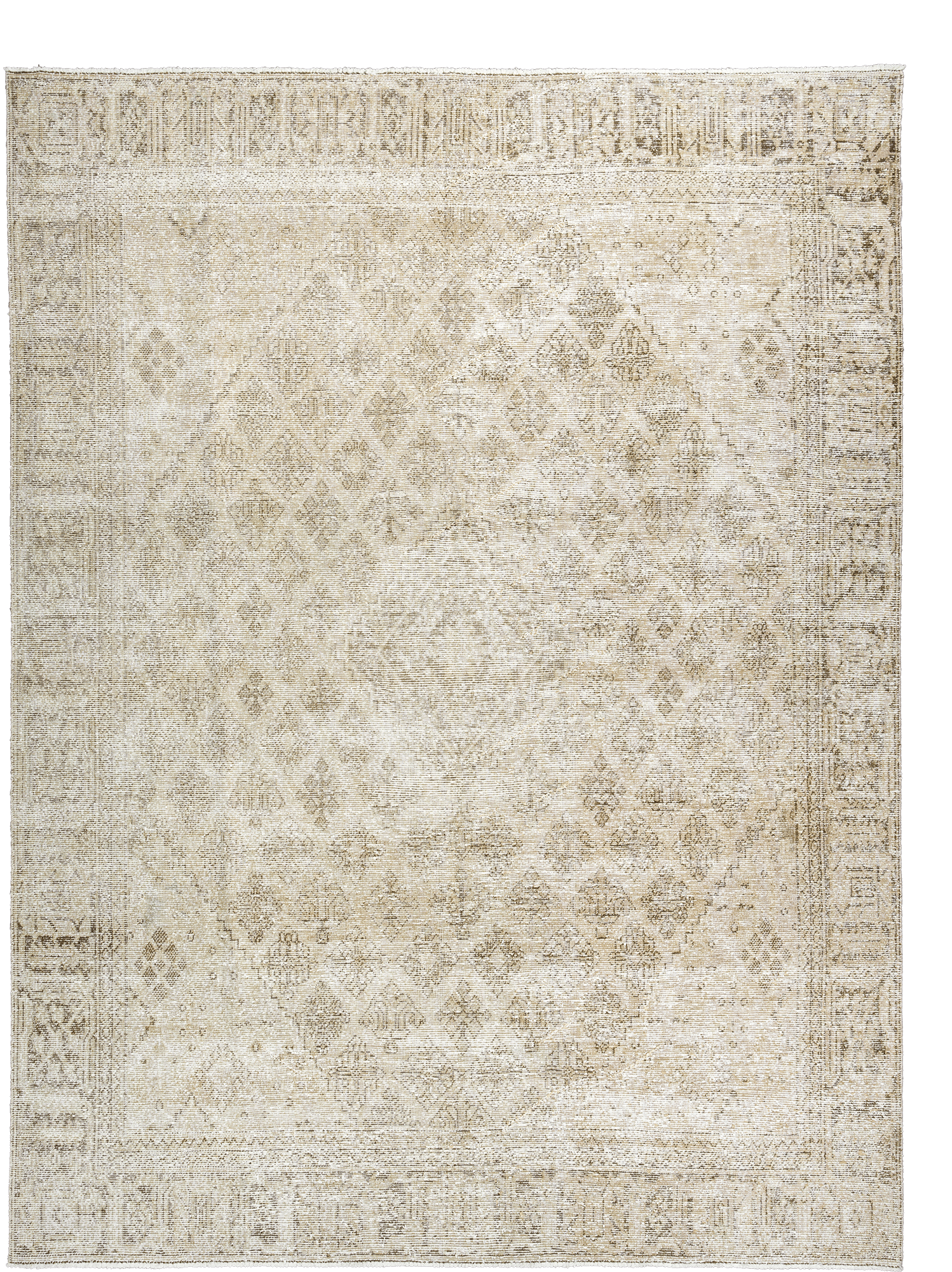 Modern Josheqan Rectangle Beige Rug 8x11 Wool-Cotton