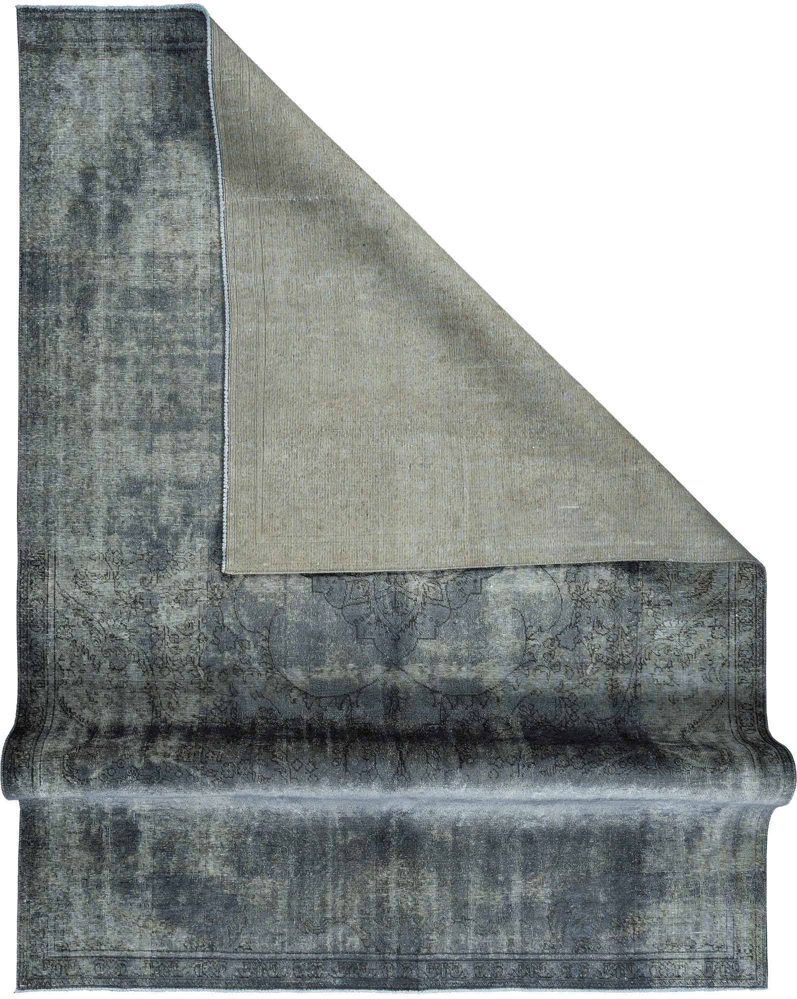 Colorful Vintage Tabriz Rectangle Blue Rug 8x11 Wool-Cotton