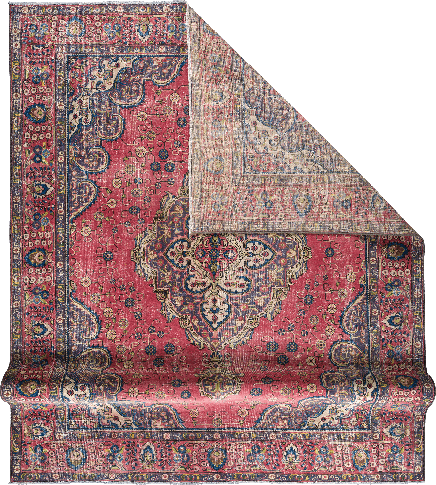 Patina Tabriz Rectangle Red Rug 9x12 Wool-Cotton